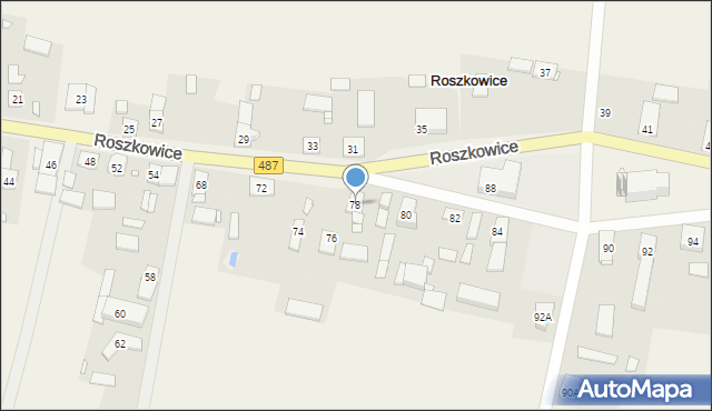 Roszkowice, Roszkowice, 78, mapa Roszkowice