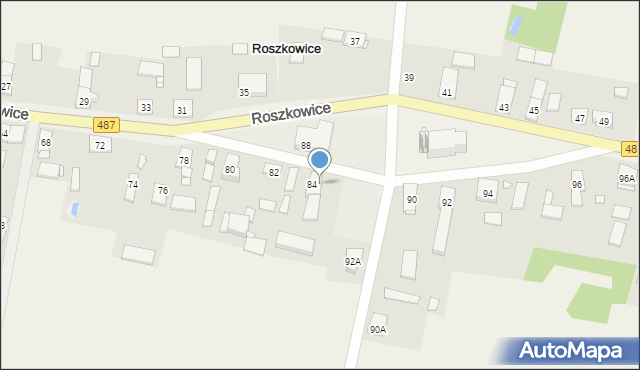 Roszkowice, Roszkowice, 86, mapa Roszkowice