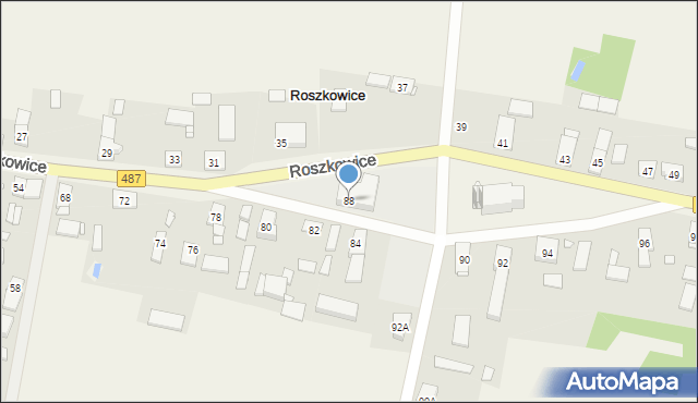 Roszkowice, Roszkowice, 88, mapa Roszkowice