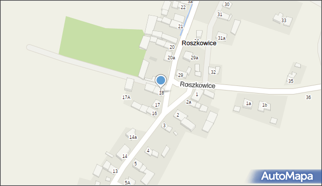 Roszkowice, Roszkowice, 18, mapa Roszkowice