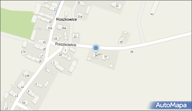 Roszkowice, Roszkowice, 1a, mapa Roszkowice