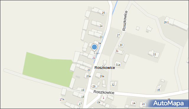 Roszkowice, Roszkowice, 22a, mapa Roszkowice