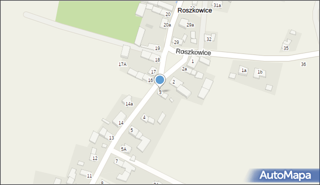 Roszkowice, Roszkowice, 3, mapa Roszkowice