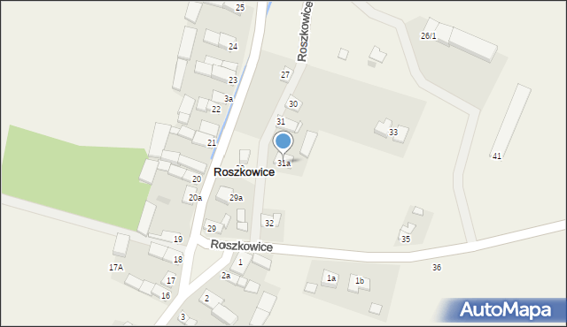 Roszkowice, Roszkowice, 31a, mapa Roszkowice