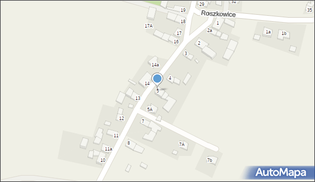 Roszkowice, Roszkowice, 5, mapa Roszkowice