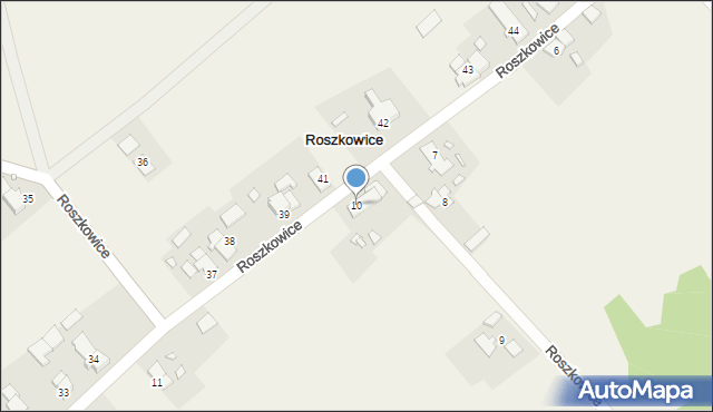 Roszkowice, Roszkowice, 10, mapa Roszkowice