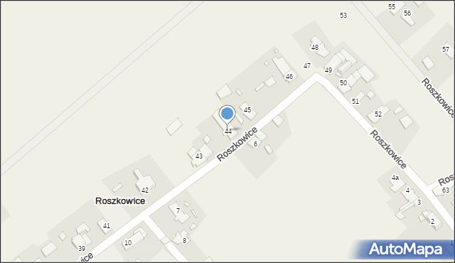 Roszkowice, Roszkowice, 44, mapa Roszkowice