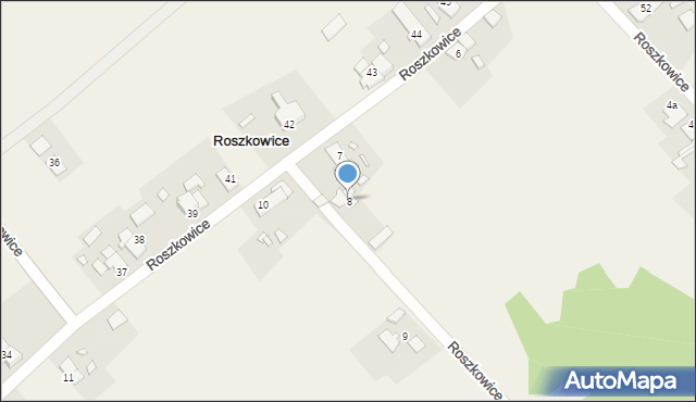 Roszkowice, Roszkowice, 8, mapa Roszkowice