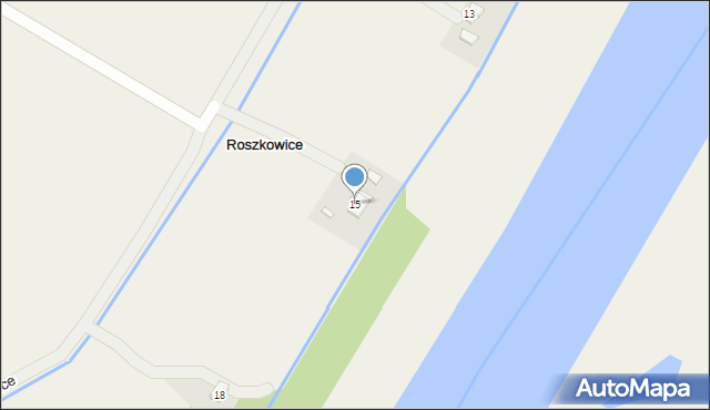 Roszkowice, Roszkowice, 15, mapa Roszkowice