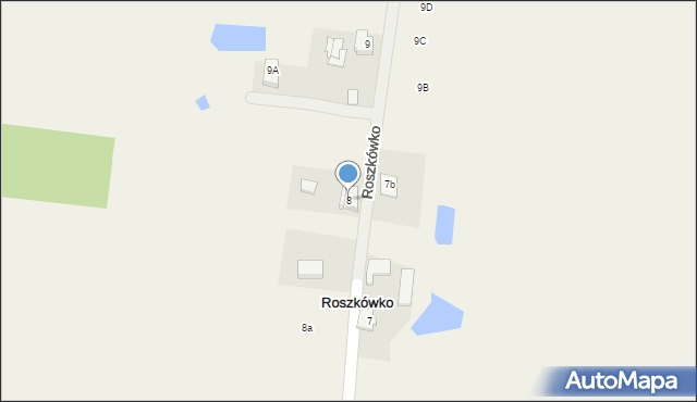 Roszkówko, Roszkówko, 8, mapa Roszkówko