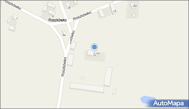 Roszkówko, Roszkówko, 11, mapa Roszkówko