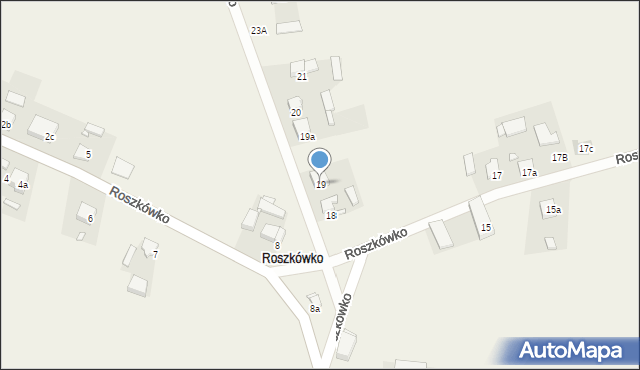 Roszkówko, Roszkówko, 19, mapa Roszkówko