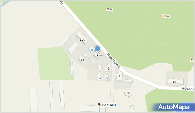 Roszkowo, Roszkowo, 7, mapa Roszkowo