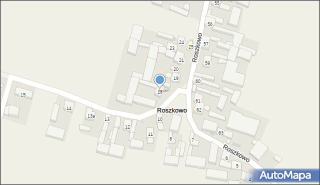 Roszkowo, Roszkowo, 18, mapa Roszkowo