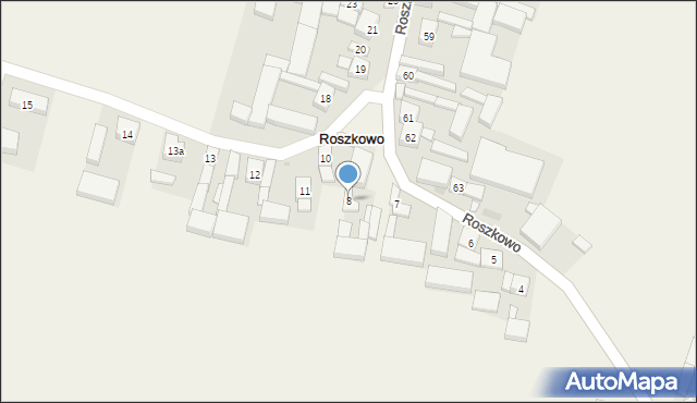 Roszkowo, Roszkowo, 8, mapa Roszkowo