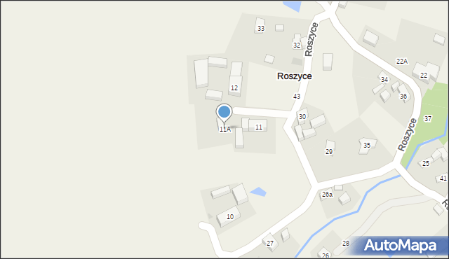 Roszyce, Roszyce, 11A, mapa Roszyce