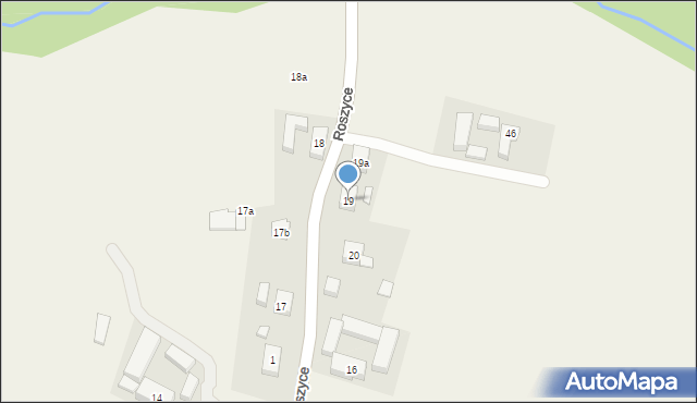 Roszyce, Roszyce, 19, mapa Roszyce