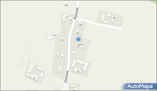 Roszyce, Roszyce, 20, mapa Roszyce