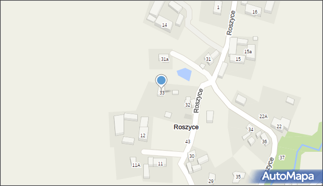 Roszyce, Roszyce, 33, mapa Roszyce