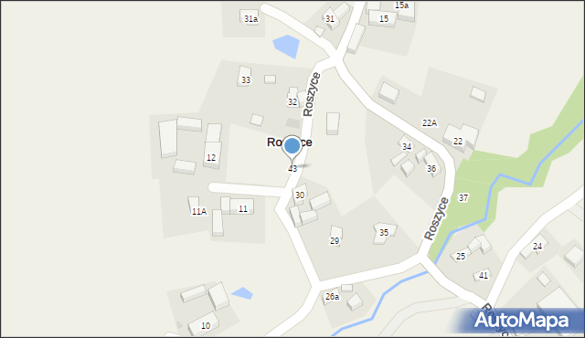 Roszyce, Roszyce, 43, mapa Roszyce