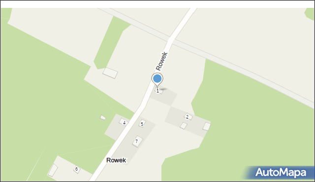 Rowek, Rowek, 1, mapa Rowek
