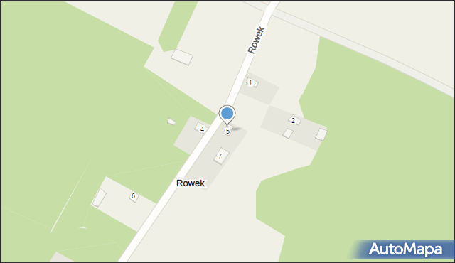 Rowek, Rowek, 5, mapa Rowek