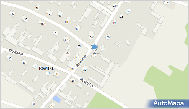 Rowiska, Rowiska, 22, mapa Rowiska