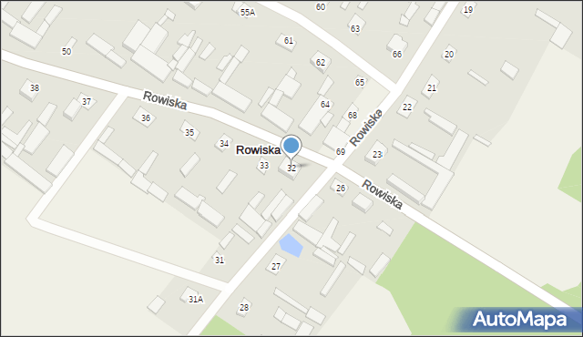 Rowiska, Rowiska, 32, mapa Rowiska