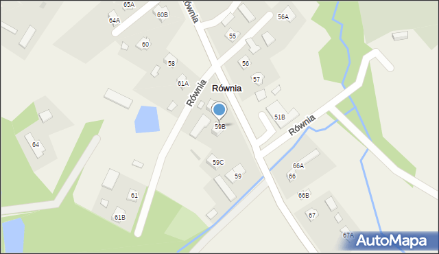 Równia, Równia, 59B, mapa Równia