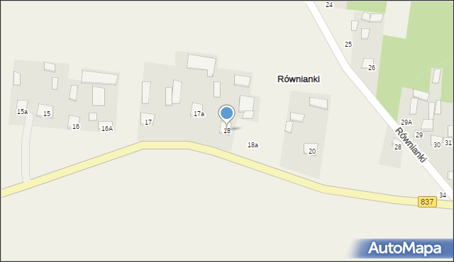 Równianki, Równianki, 18, mapa Równianki