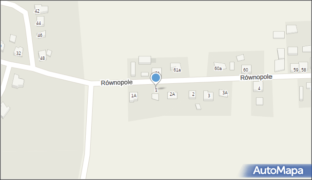 Równopole, Równopole, 1, mapa Równopole