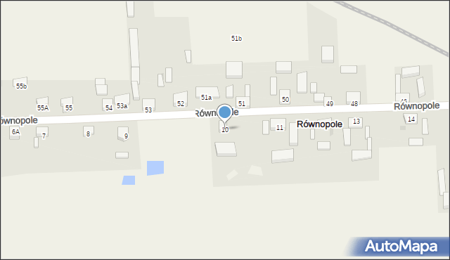 Równopole, Równopole, 10, mapa Równopole