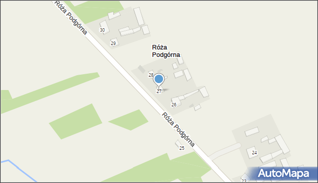 Róża Podgórna, Róża Podgórna, 27, mapa Róża Podgórna