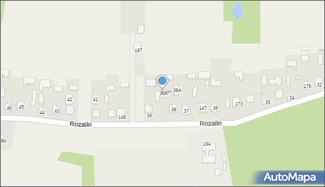 Rozalin, Rozalin, 39A, mapa Rozalin