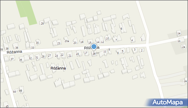 Różanna, Różanna, 16, mapa Różanna