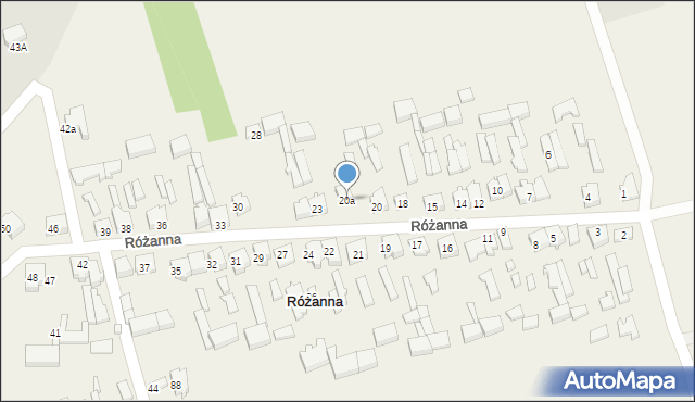 Różanna, Różanna, 20a, mapa Różanna