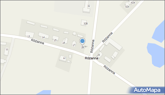 Różanna, Różanna, 18, mapa Różanna