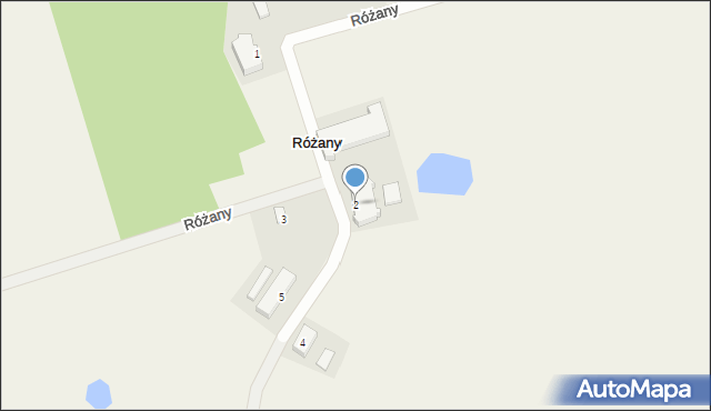 Różany, Różany, 2, mapa Różany