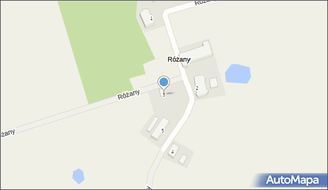 Różany, Różany, 3, mapa Różany