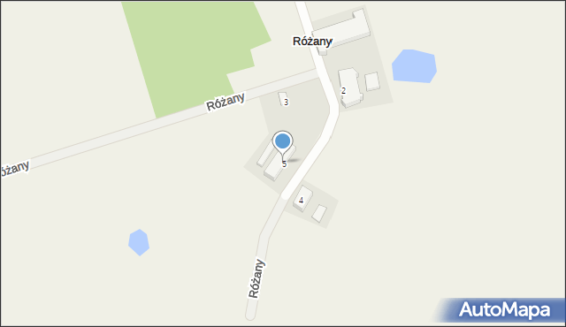 Różany, Różany, 5, mapa Różany