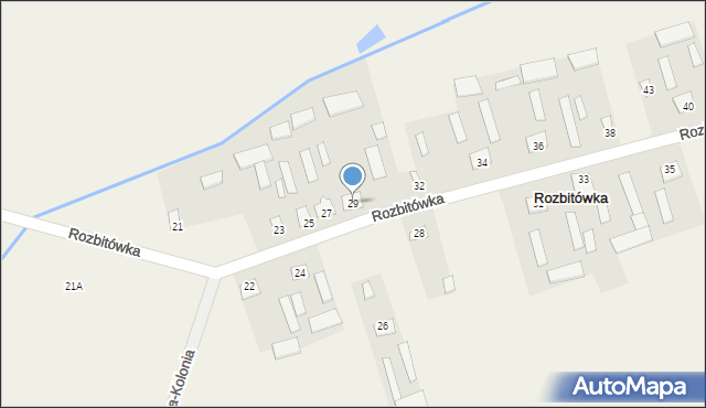 Rozbitówka, Rozbitówka, 29, mapa Rozbitówka