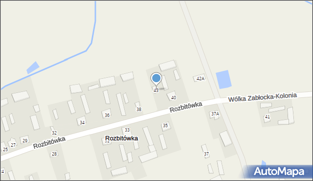 Rozbitówka, Rozbitówka, 43, mapa Rozbitówka