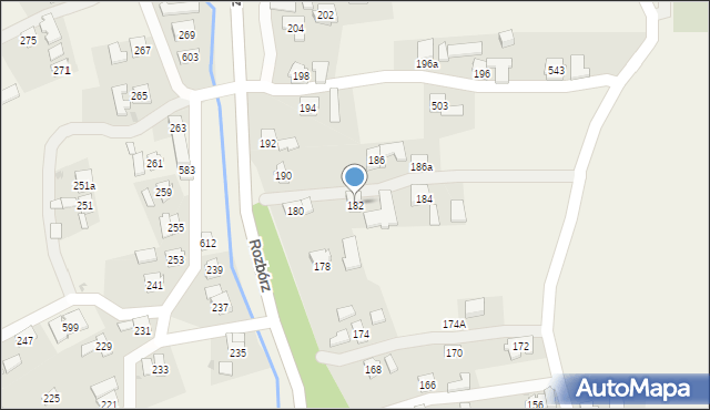 Rozbórz, Rozbórz, 182, mapa Rozbórz