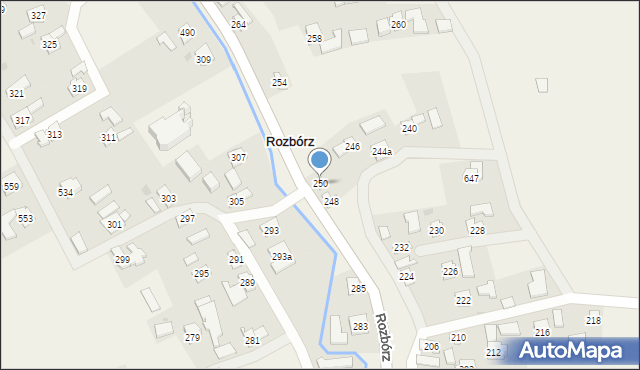 Rozbórz, Rozbórz, 250, mapa Rozbórz