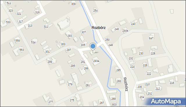 Rozbórz, Rozbórz, 293, mapa Rozbórz