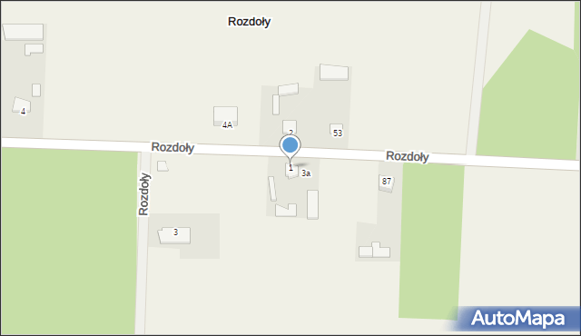 Rozdoły, Rozdoły, 1, mapa Rozdoły