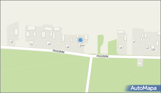 Rozdoły, Rozdoły, 17, mapa Rozdoły