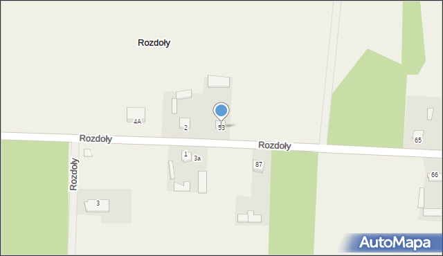 Rozdoły, Rozdoły, 53, mapa Rozdoły