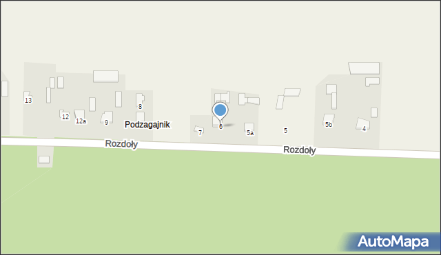 Rozdoły, Rozdoły, 6, mapa Rozdoły