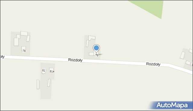 Rozdoły, Rozdoły, 79, mapa Rozdoły